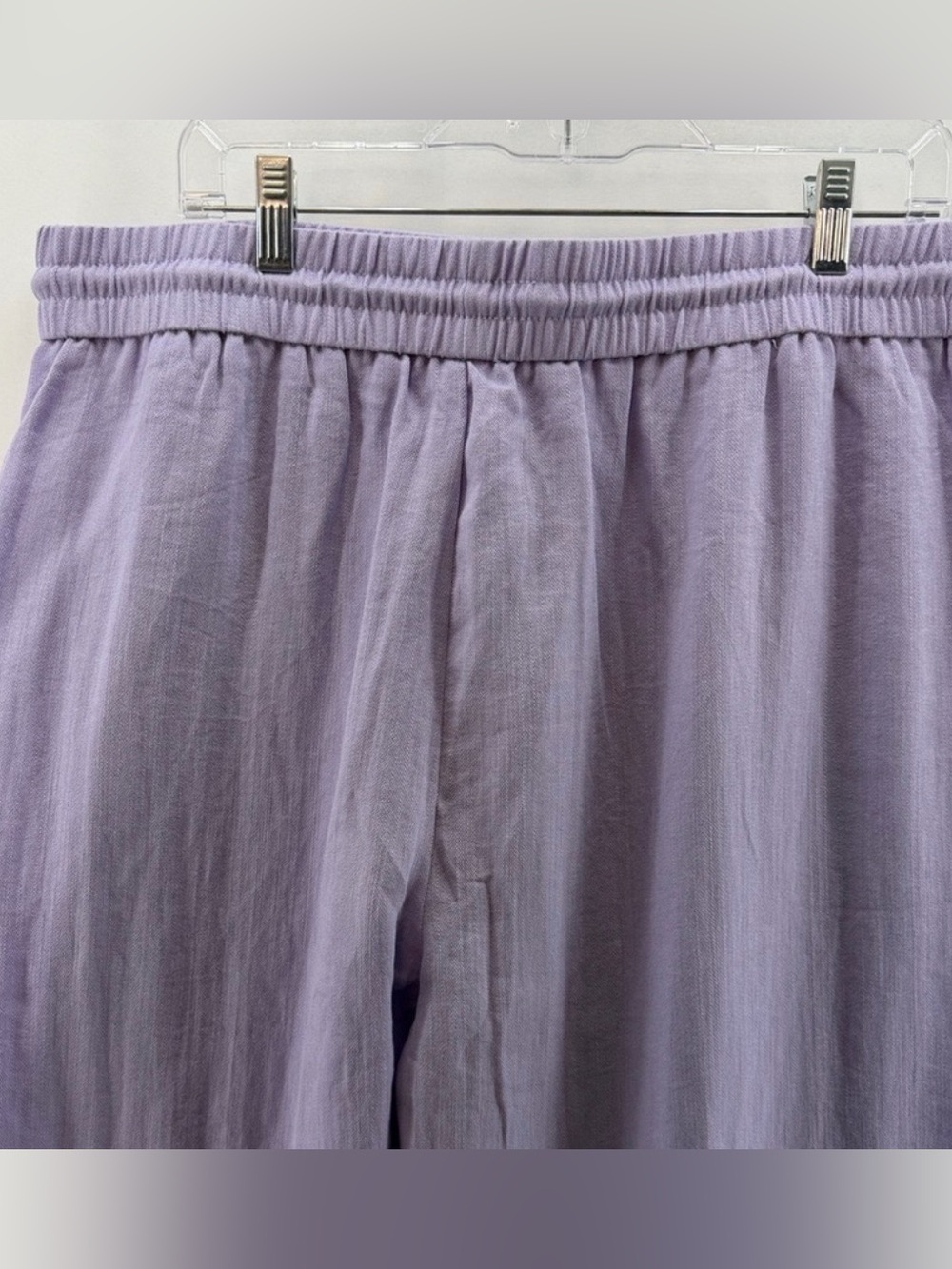 HALARA Lilac High Waisted Drawstring Pocket Wide Leg Linen-Feel Pants Size XL - Picture 8 of 12